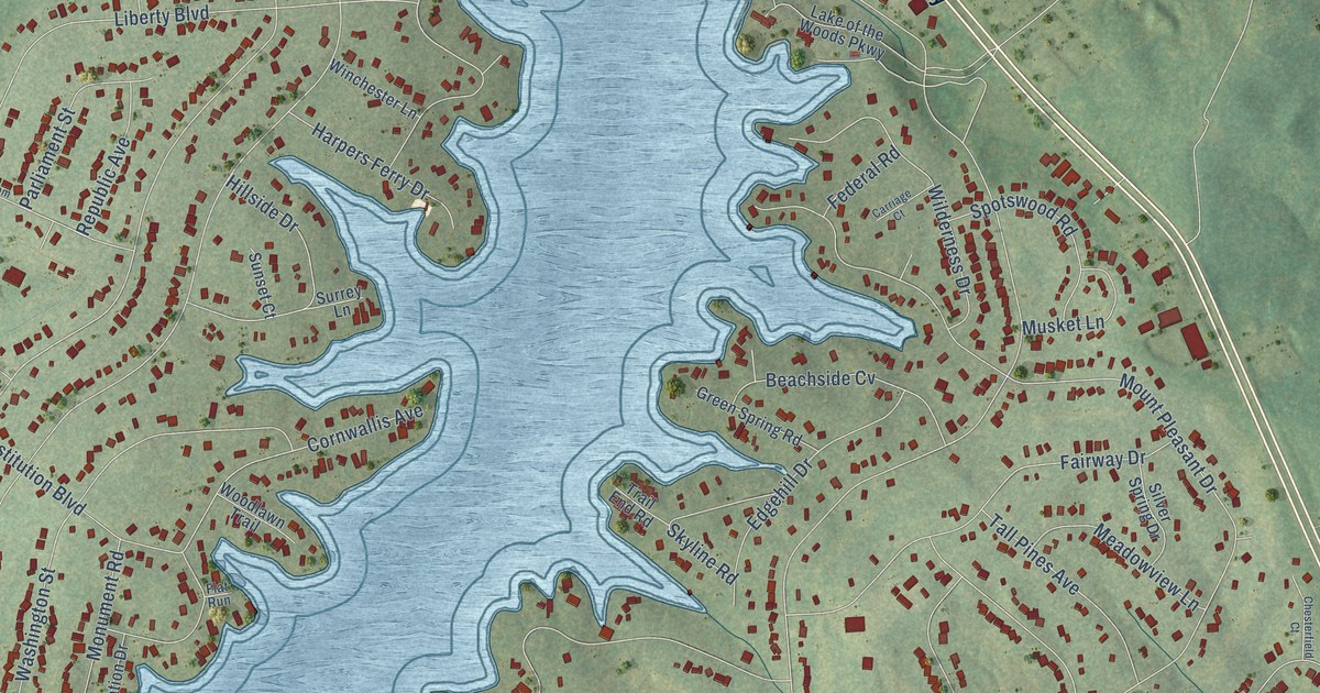 Map of Lake of the Woods, Virginia in 2026