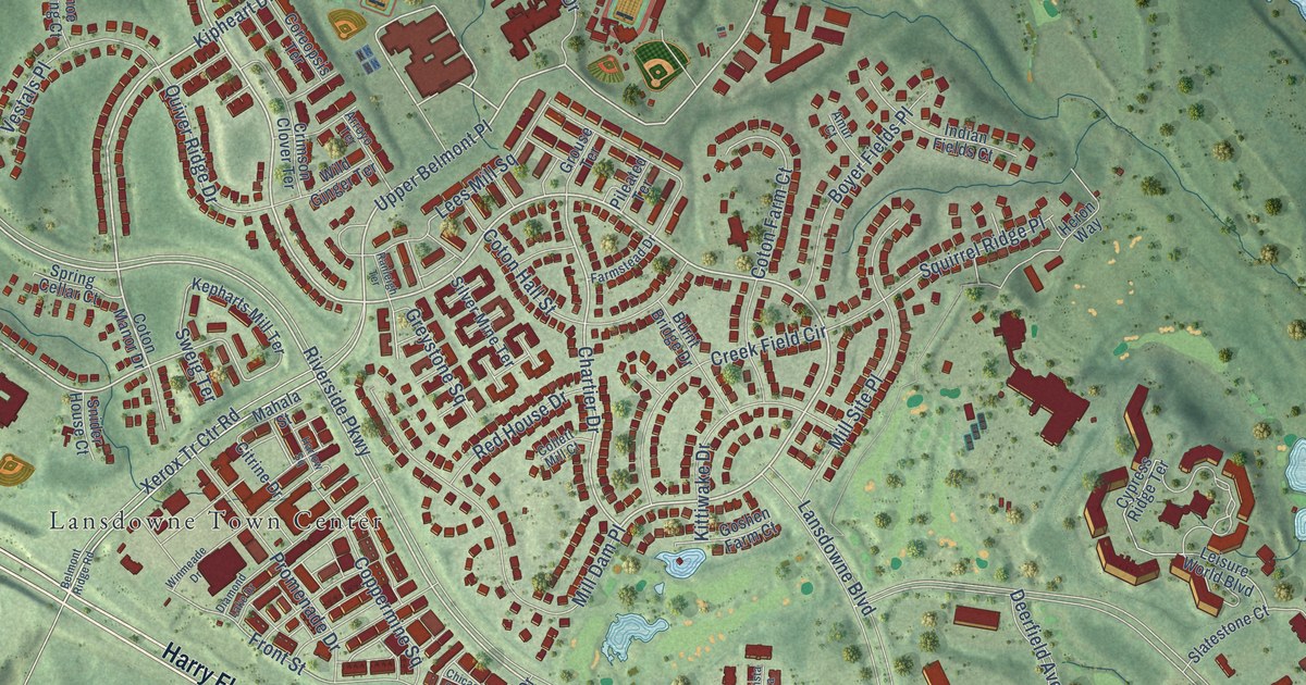 Map of Lansdowne, Virginia in 2026