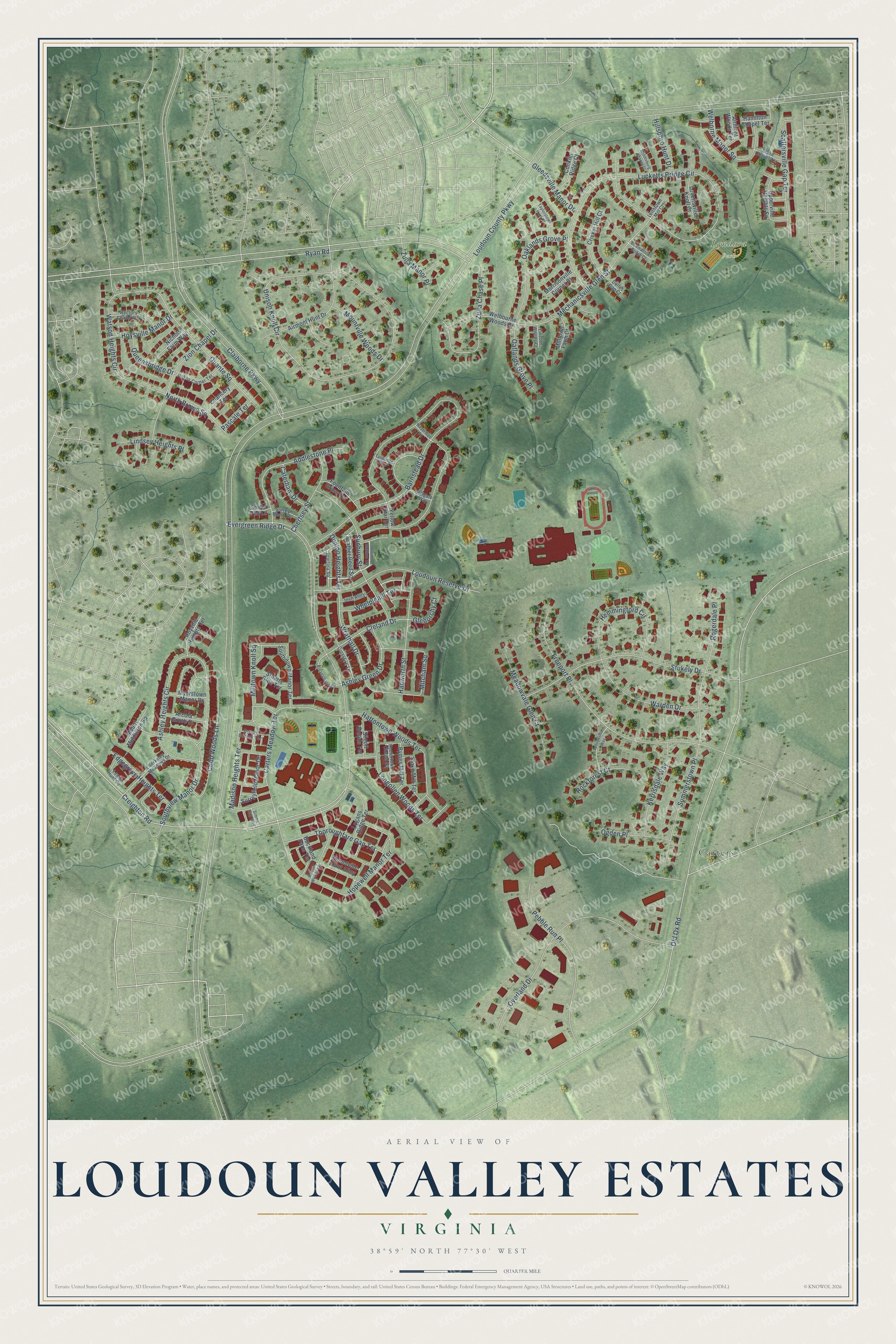 Watermarked full-map preview of Loudoun Valley Estates, Virginia