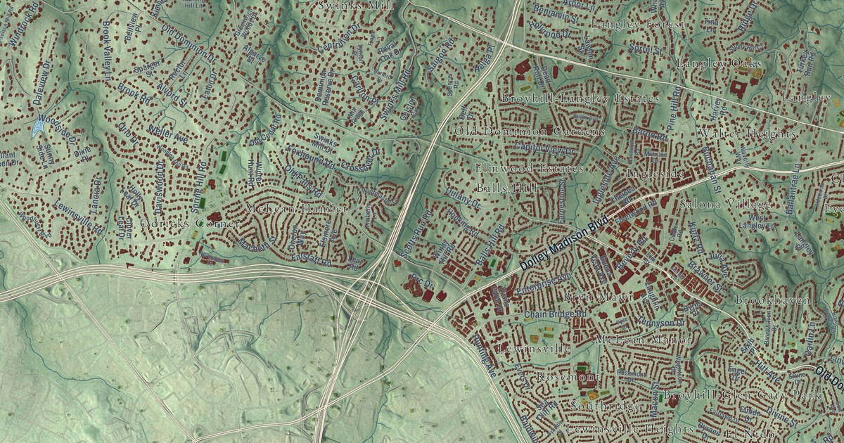 Map of McLean, Virginia in 2026