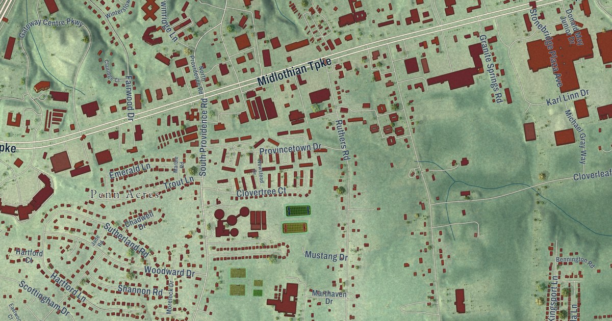 Map of Manchester, Virginia in 2026