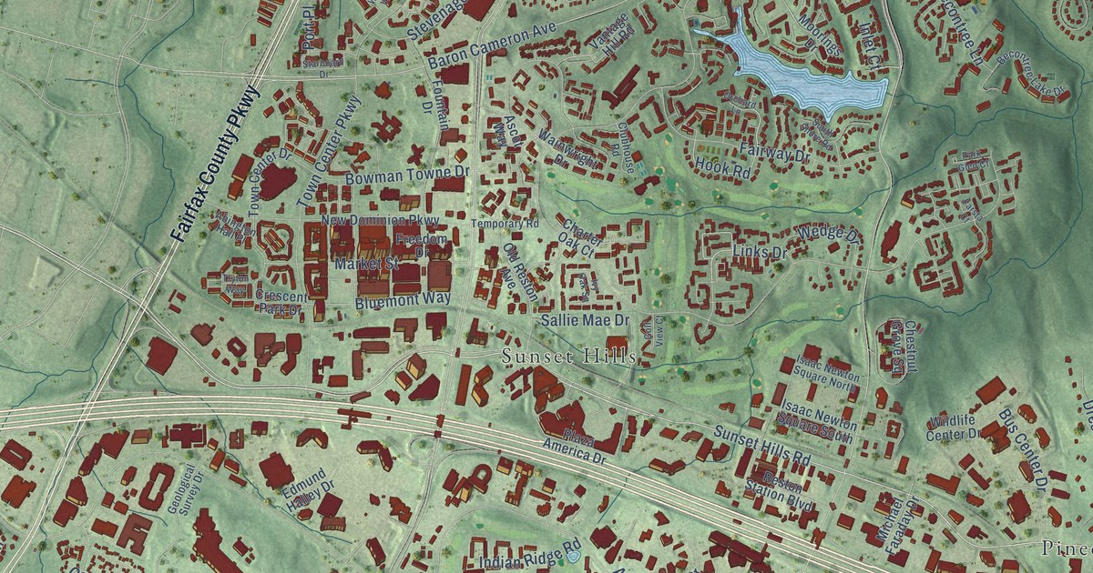 Map of Reston, Virginia in 2026