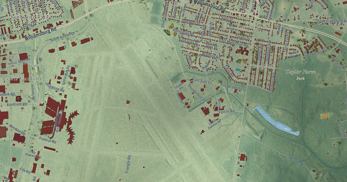Map of Sandston, Virginia in 2026