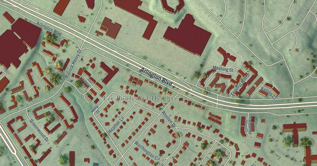 Map of Seven Corners, Virginia in 2026