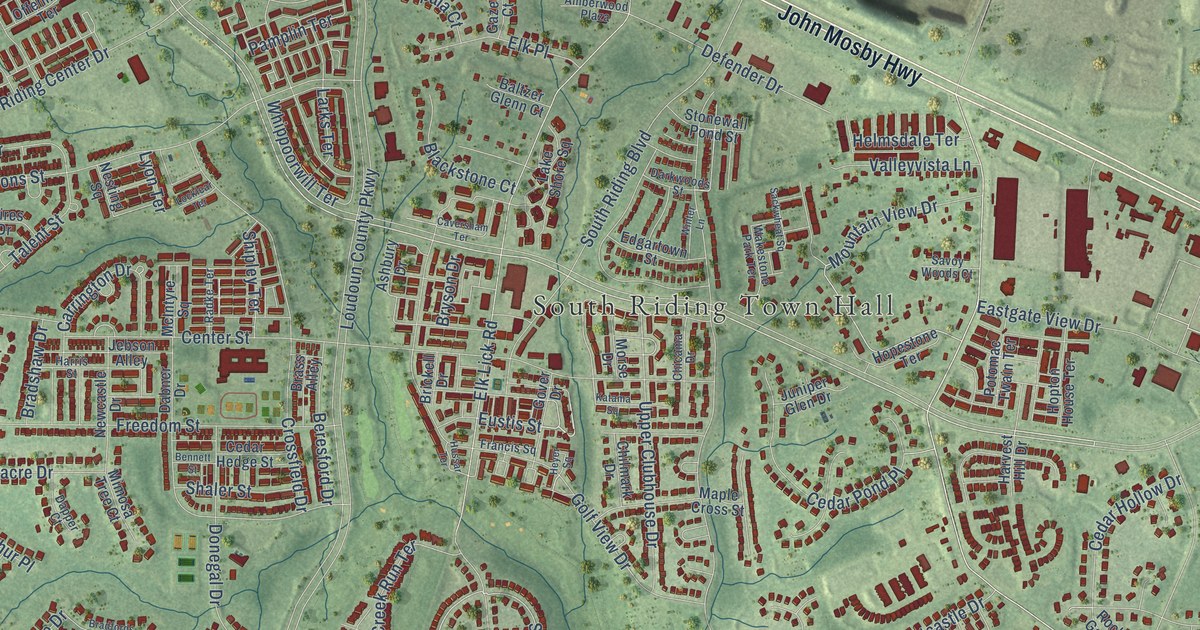 Map of South Riding, Virginia in 2026