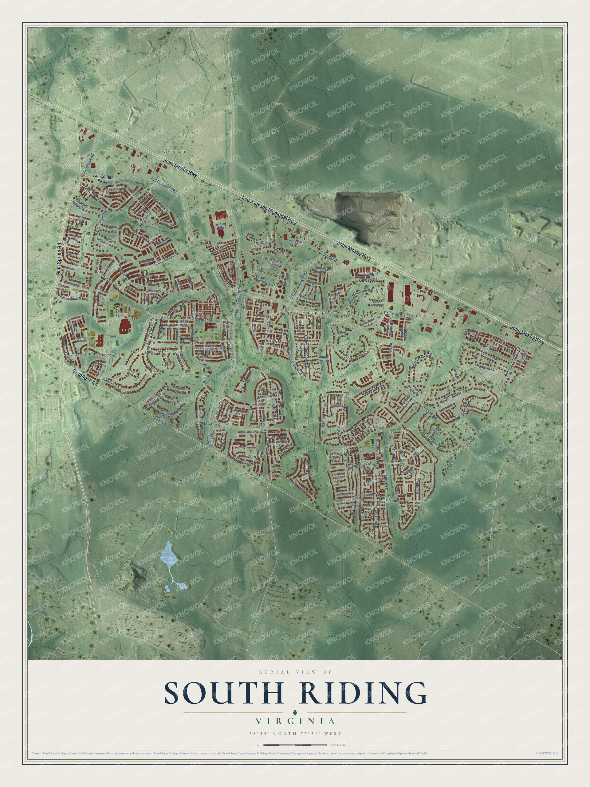 Watermarked full-map preview of South Riding, Virginia