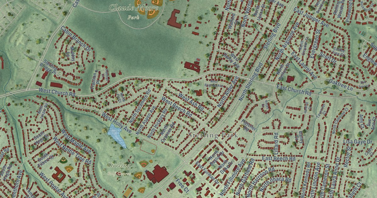 Map of Sterling, Virginia in 2026