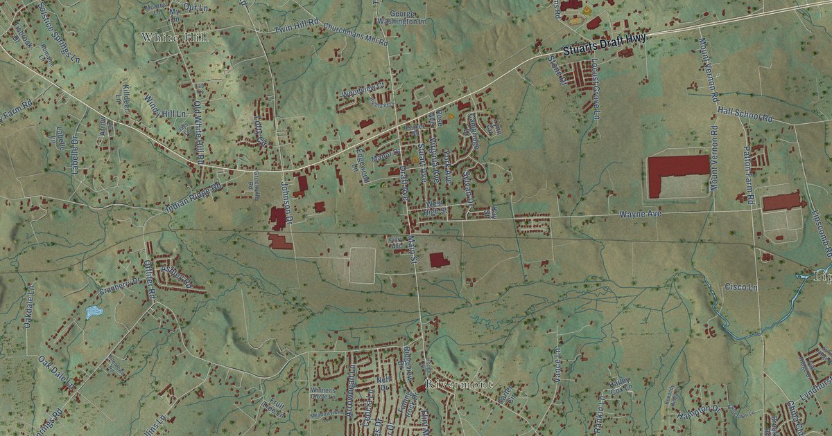 Map of Stuarts Draft, Virginia in 2026