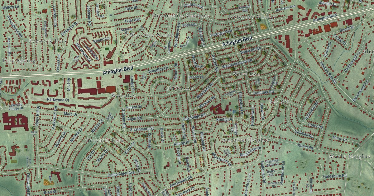 Map of West Falls Church, Virginia in 2026