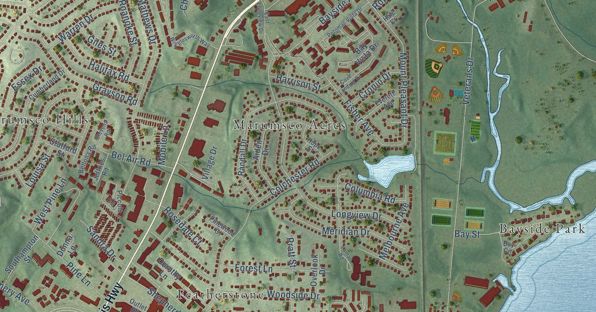 Map of Woodbridge, Virginia in 2026