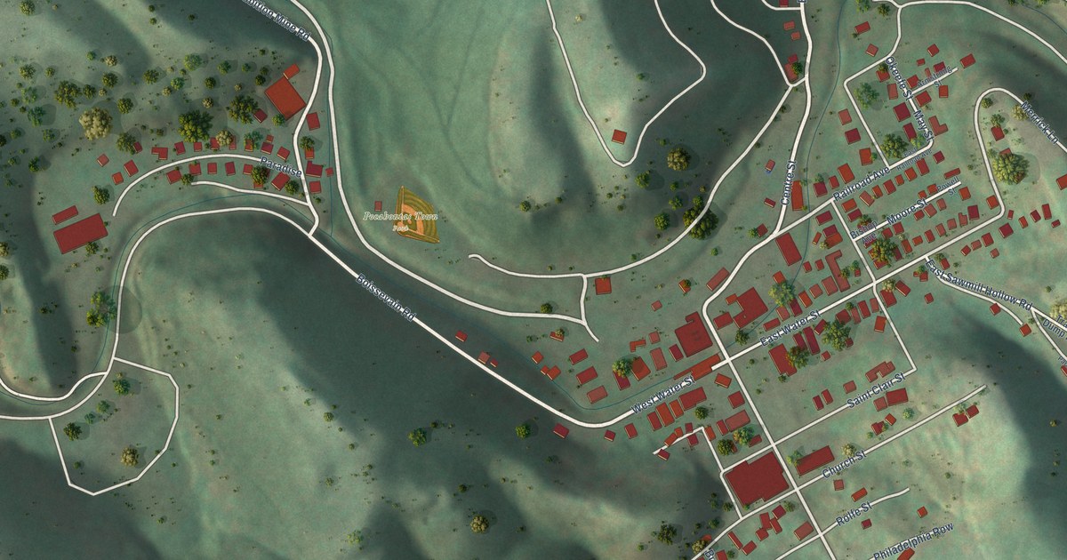 Map of Pocahontas, Virginia in 2026