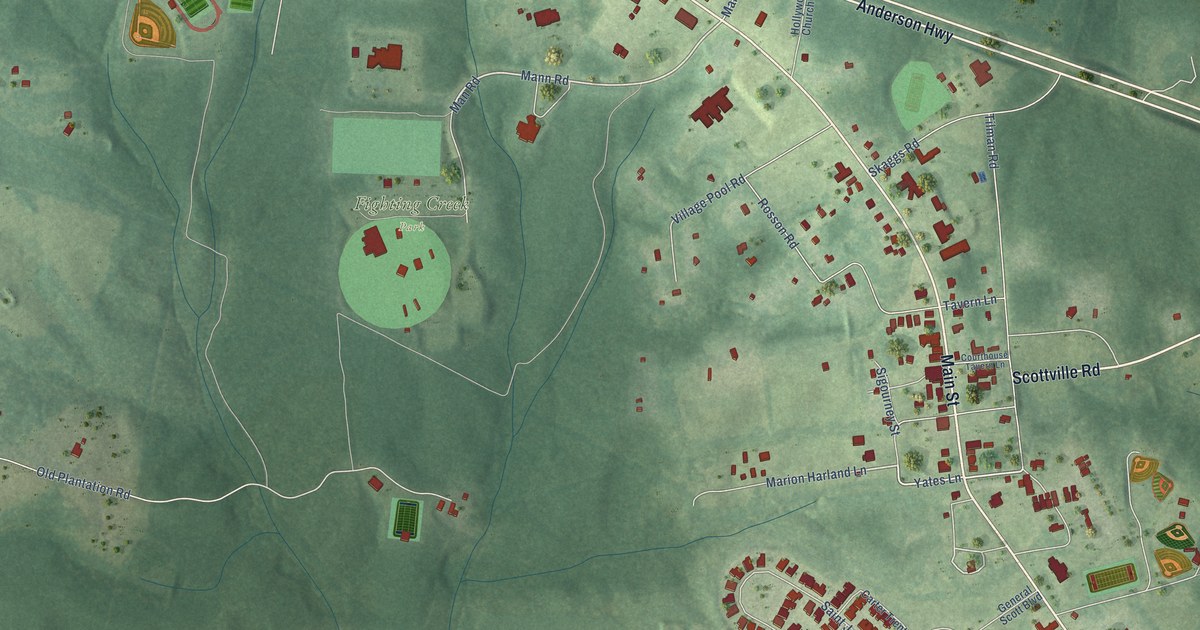 Map of Powhatan, Virginia in 2026