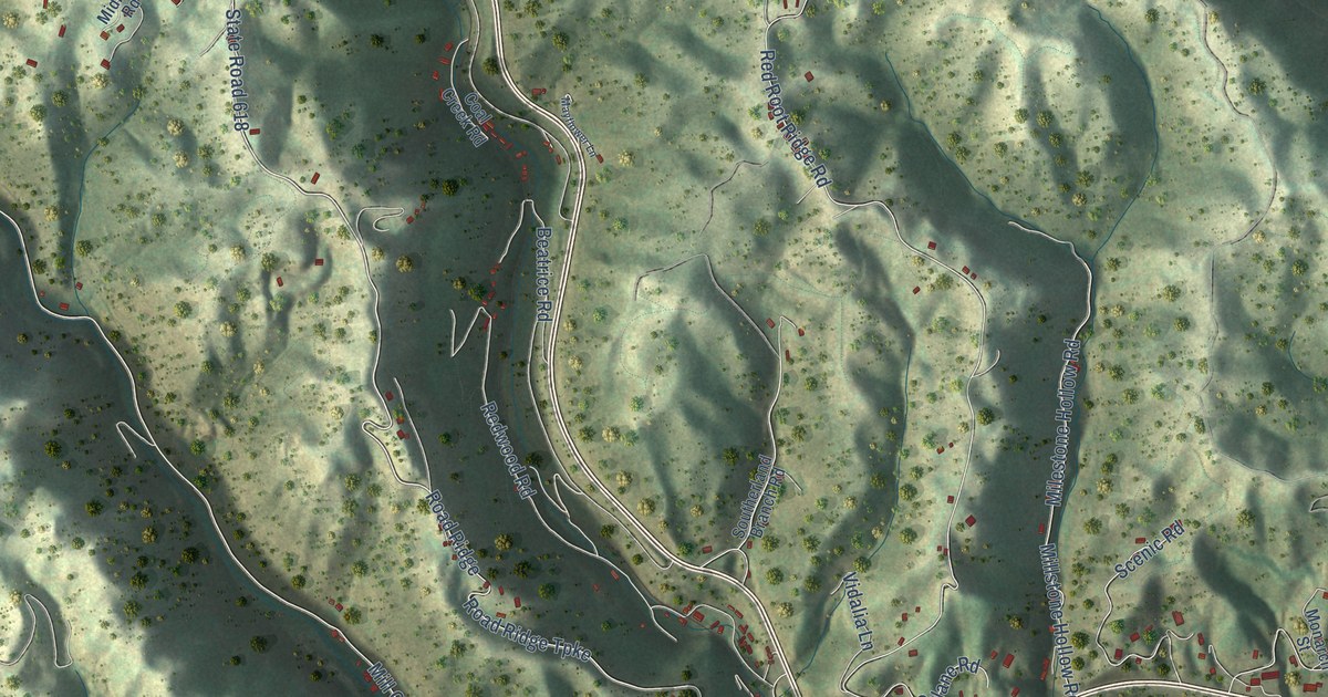 Map of Raven, Virginia in 2026