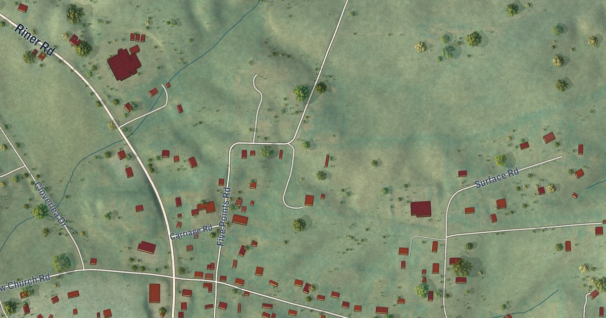 Map of Riner, Virginia in 2026