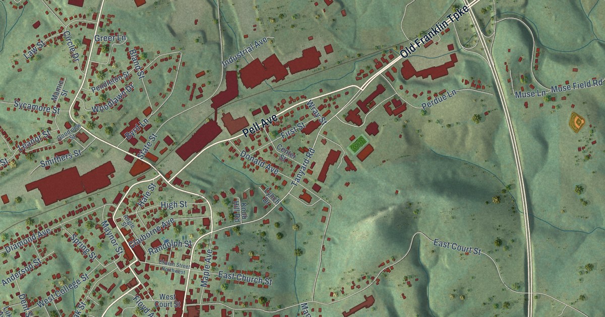 Map of Rocky Mount, Virginia in 2026