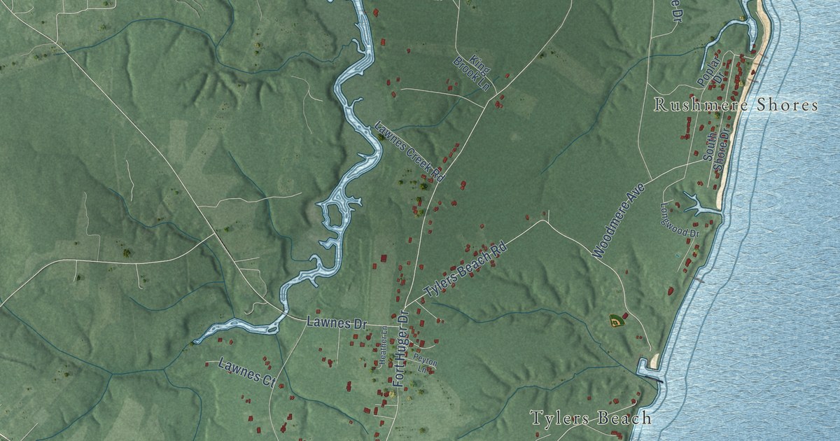 Map of Rushmere, Virginia in 2026