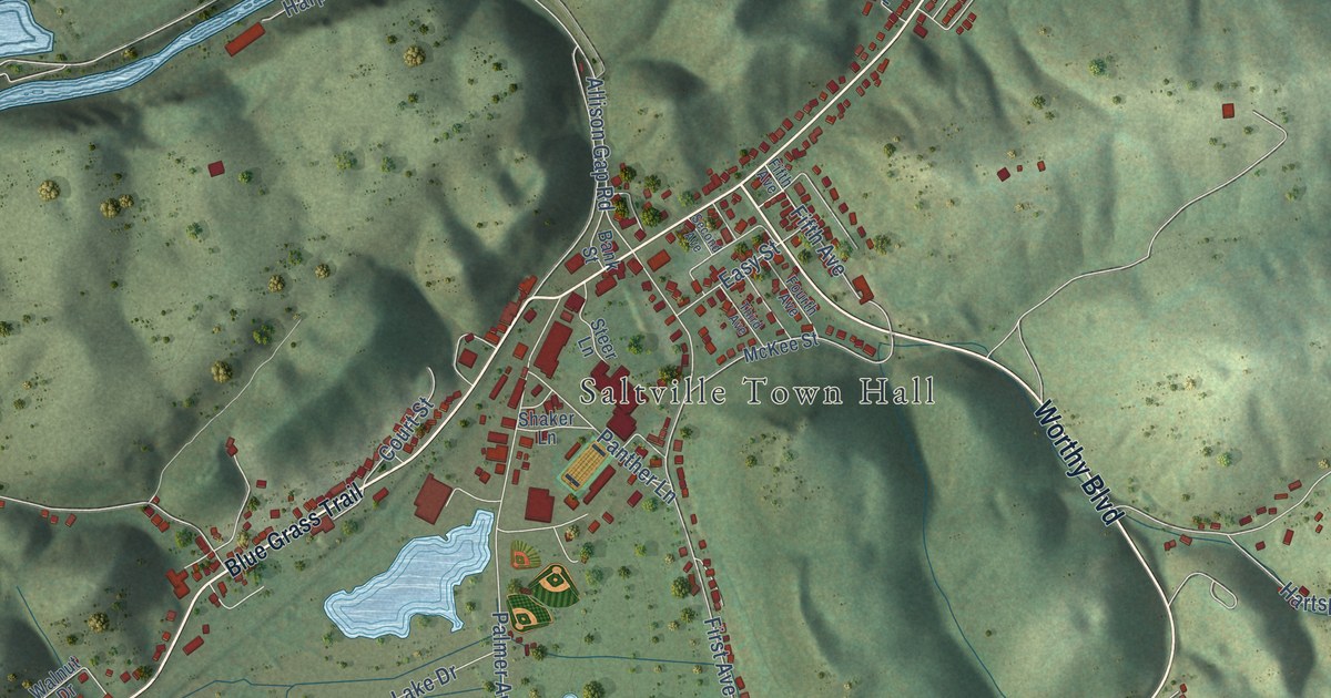 Map of Saltville, Virginia in 2026