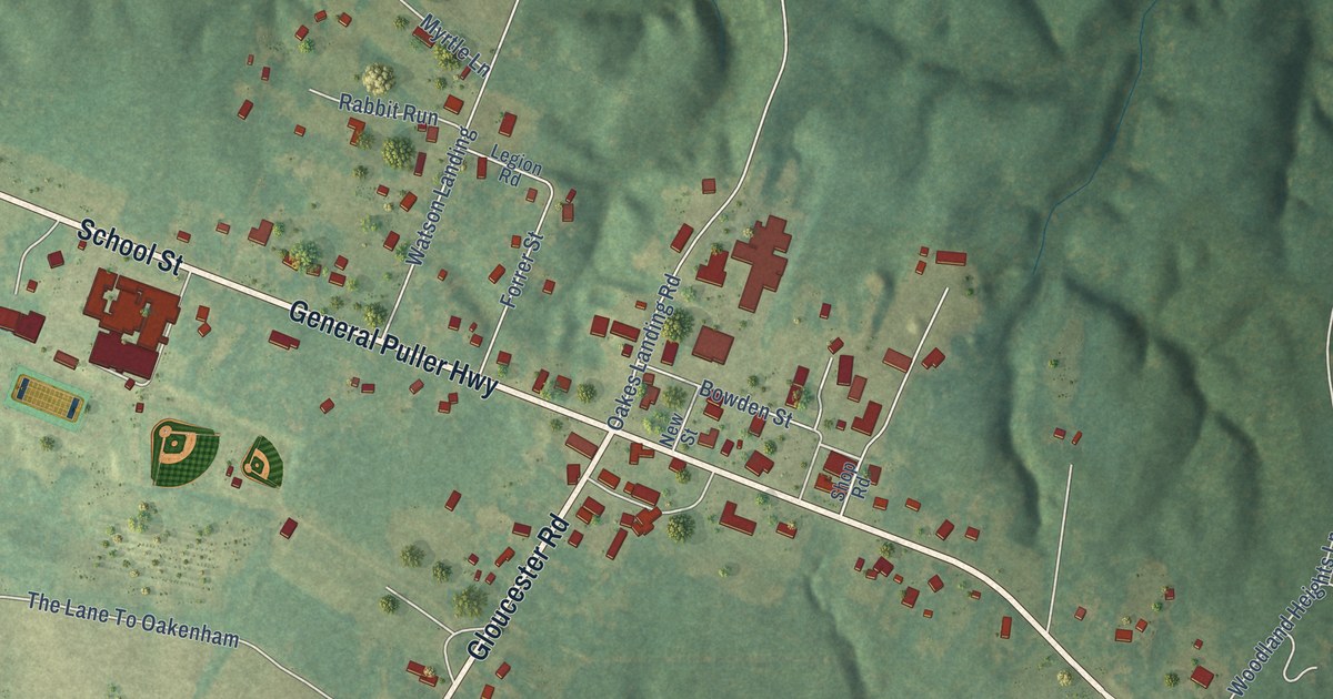 Map of Saluda, Virginia in 2026