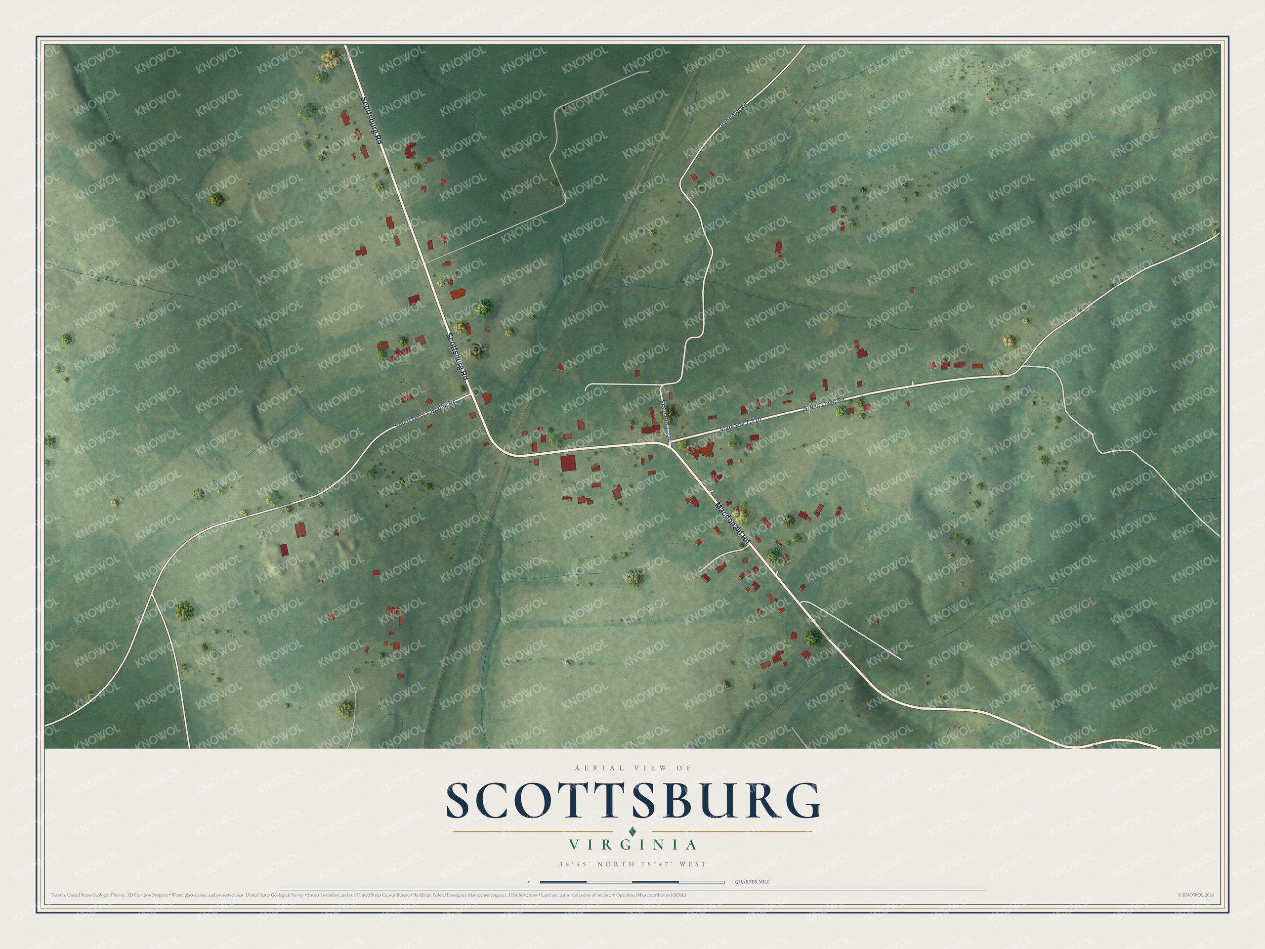 Watermarked full-map preview of Scottsburg, Virginia