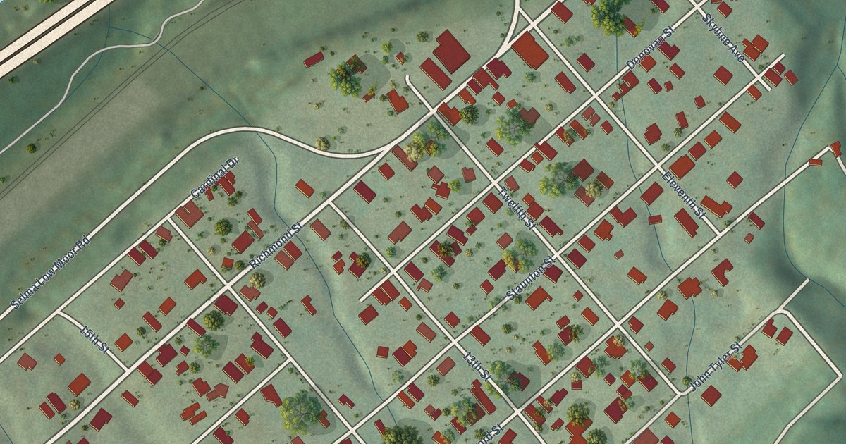Map of Selma, Virginia in 2026