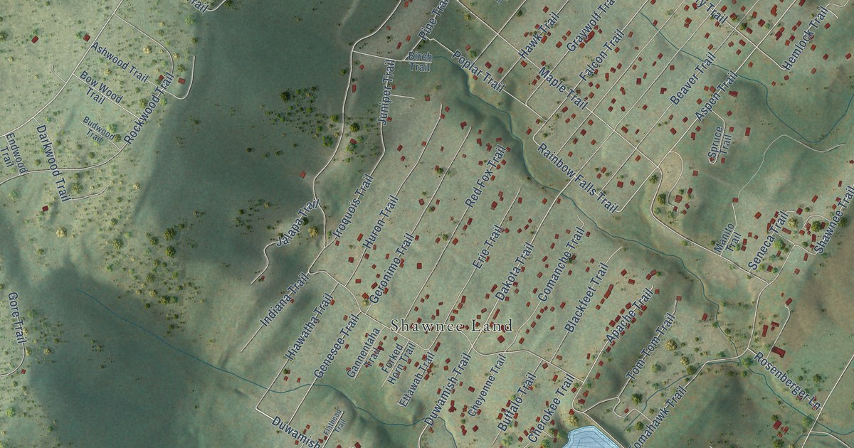 Map of Shawneeland, Virginia in 2026