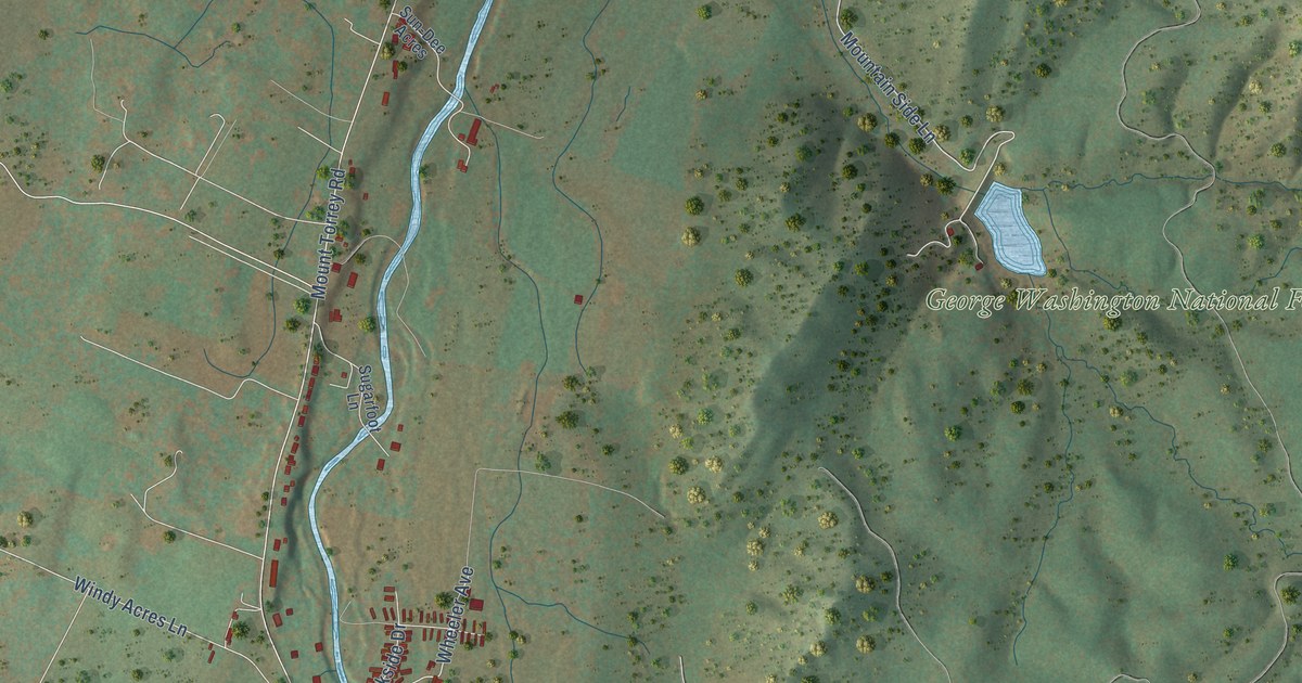 Map of Sherando, Virginia in 2026