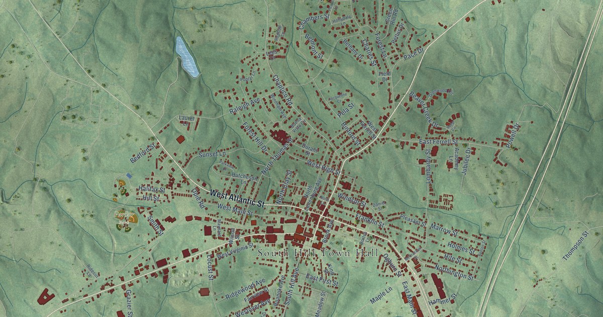 Map of South Hill, Virginia in 2026