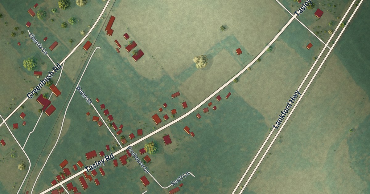 Map of Tasley, Virginia in 2026
