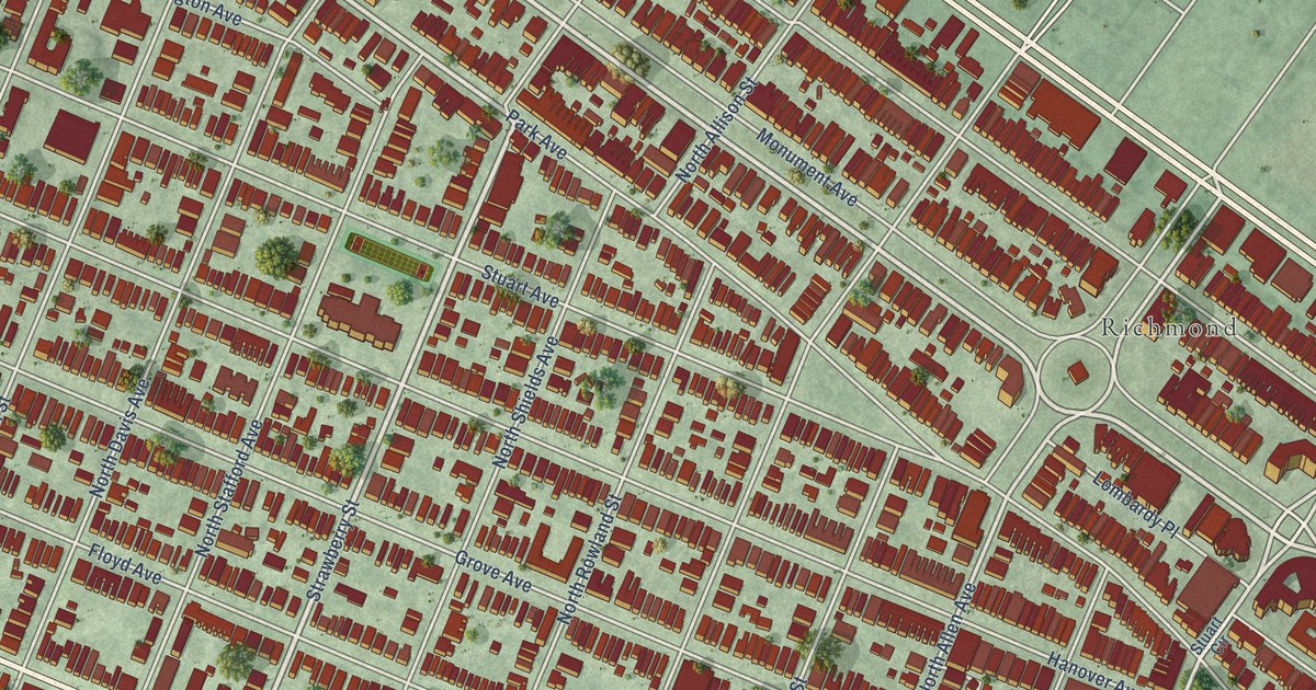 Detailed Map of The Fan, Virginia