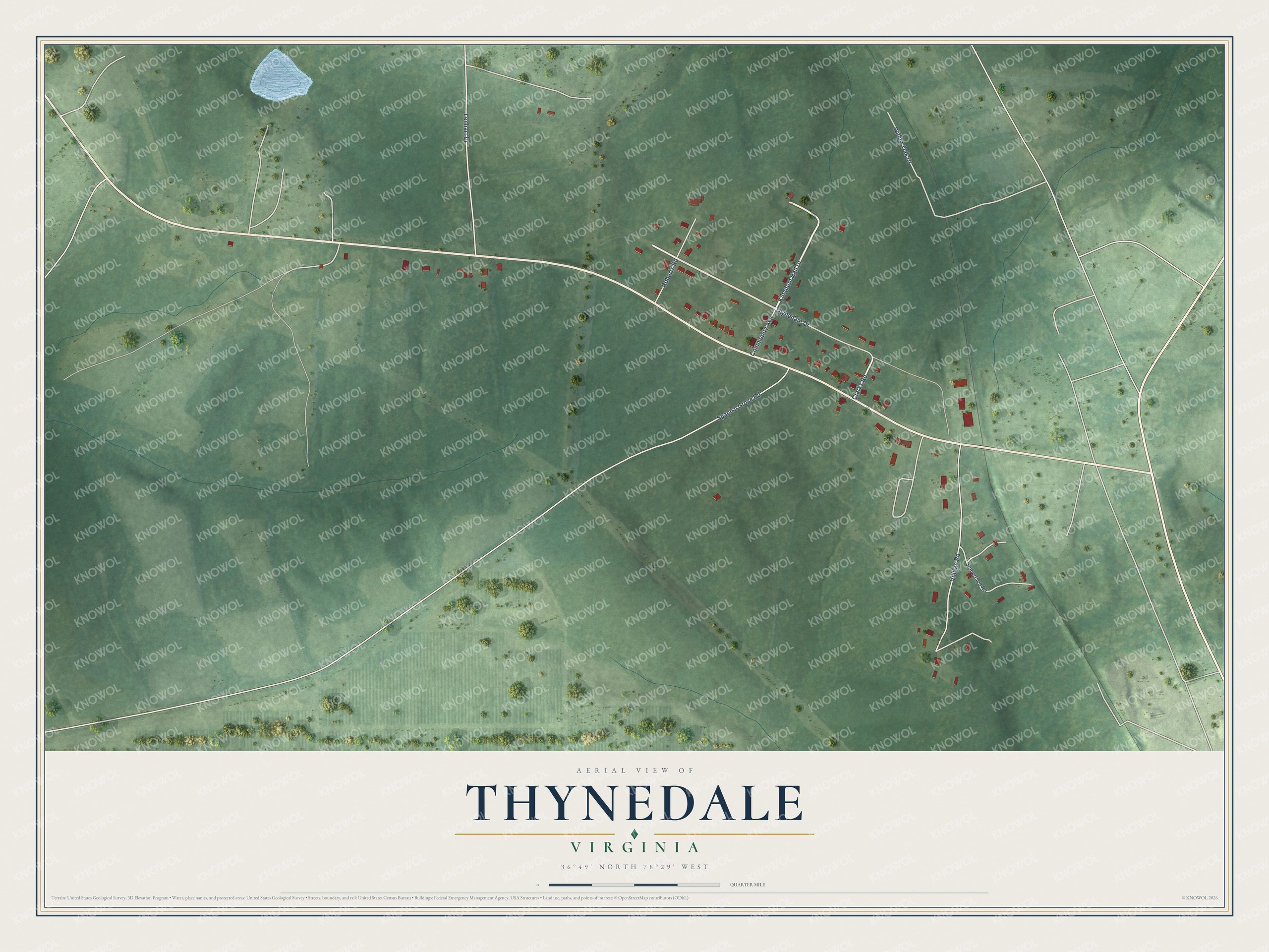 Watermarked full-map preview of Thynedale, Virginia