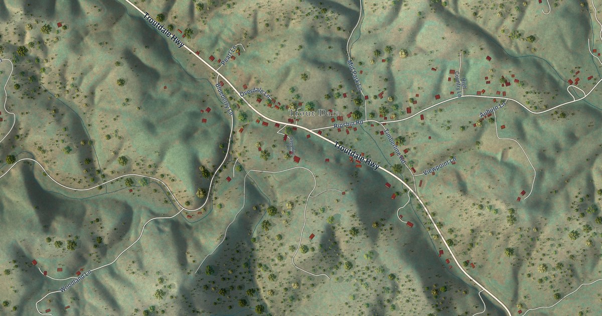 Map of Troutdale, Virginia in 2026