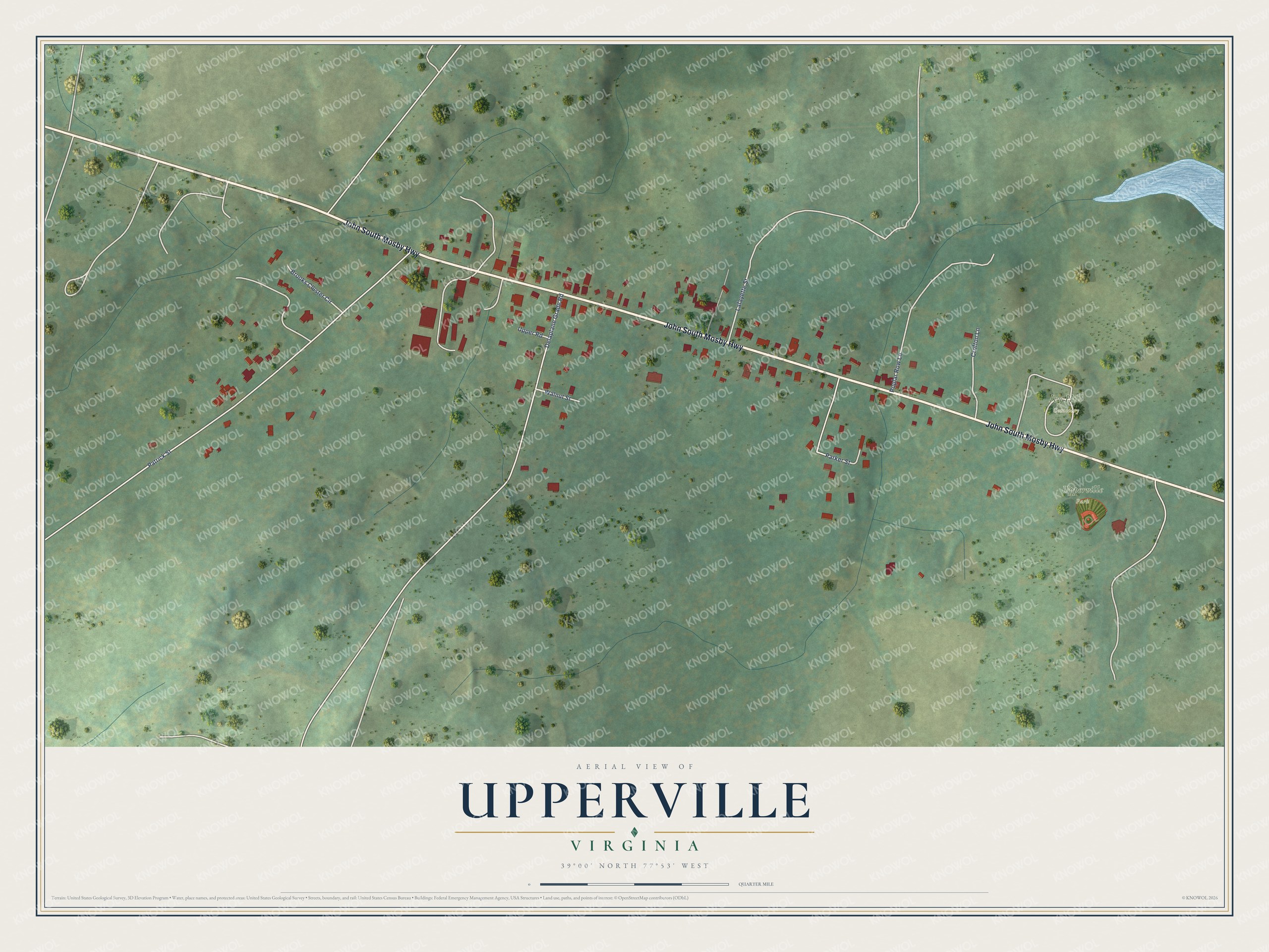 Watermarked full-map preview of Upperville, Virginia