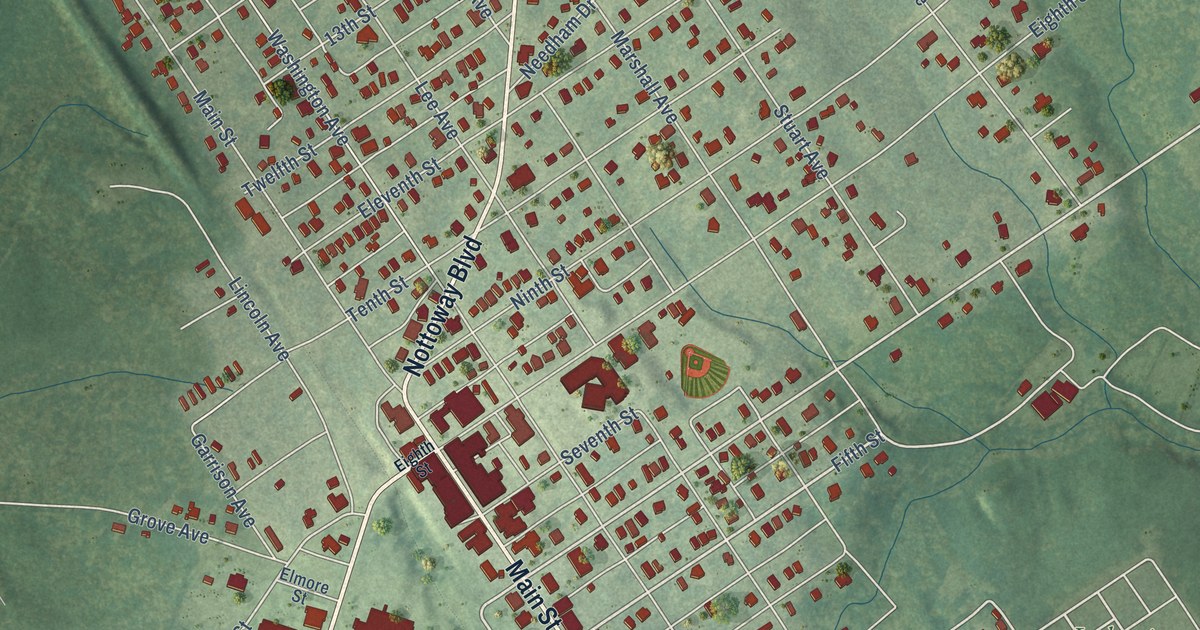 Map of Victoria, Virginia in 2026