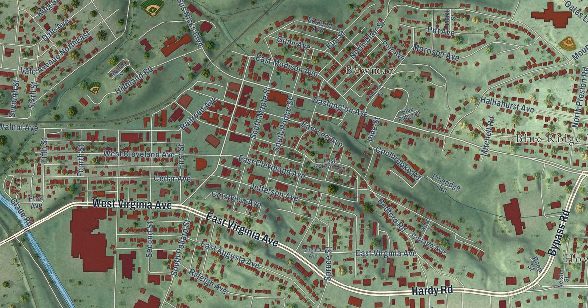 Map of Vinton, Virginia in 2026