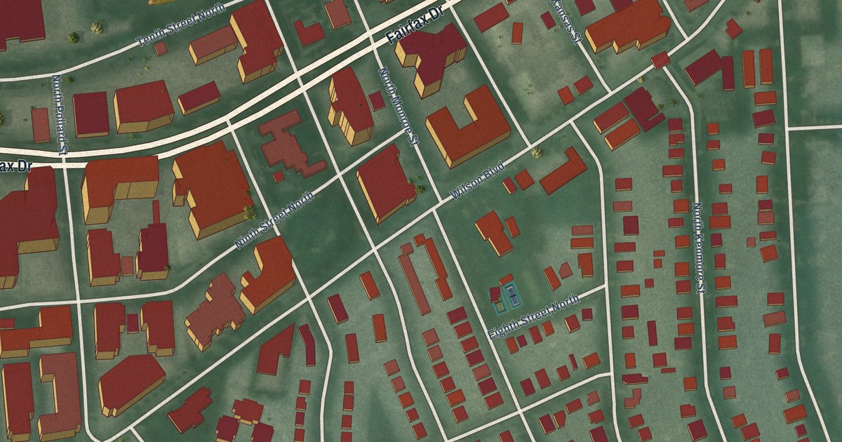 Detailed Map of Virginia Square, Virginia