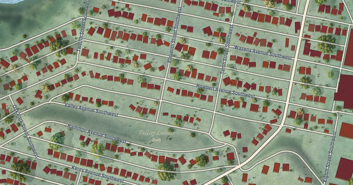 Detailed Map of Wasena, Virginia