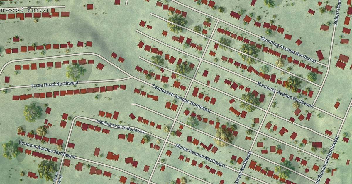 Detailed Map of Washington Heights, Virginia