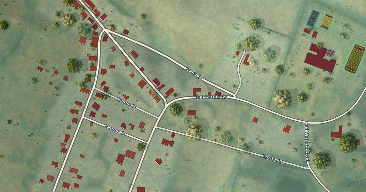 Map of Waterford, Virginia in 2026