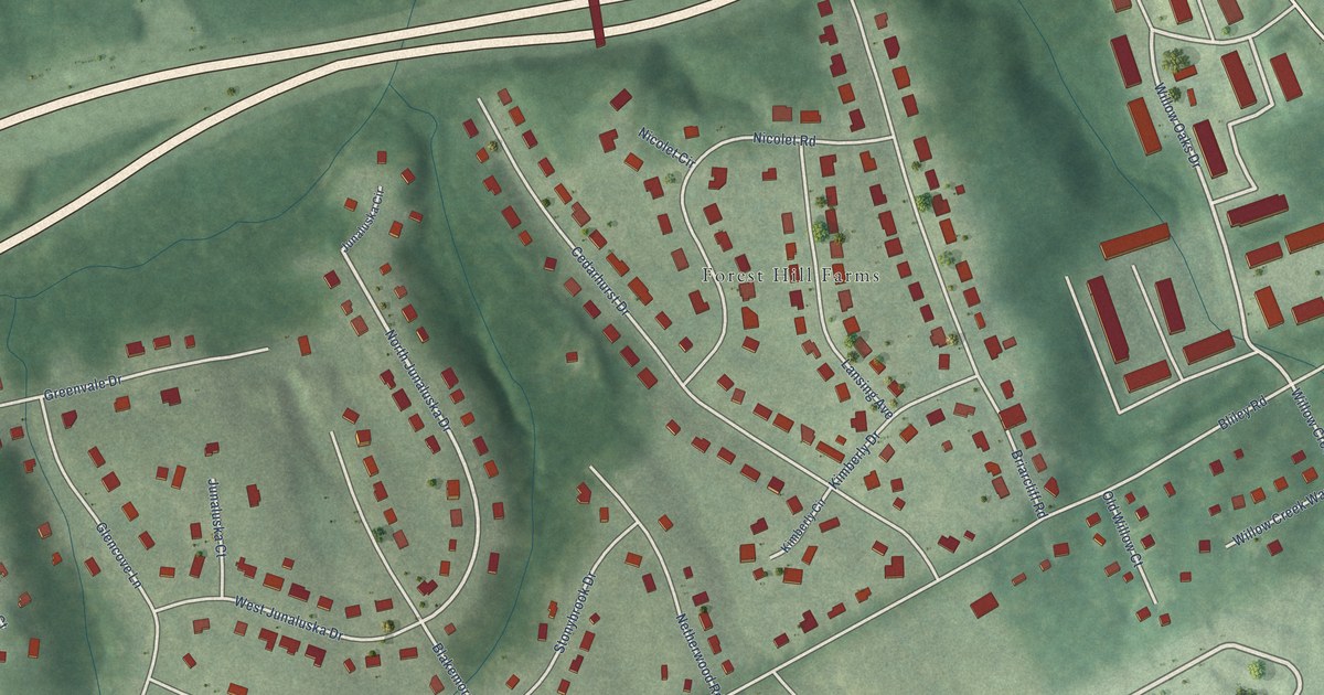 Detailed Map of Westlake Hills, Virginia