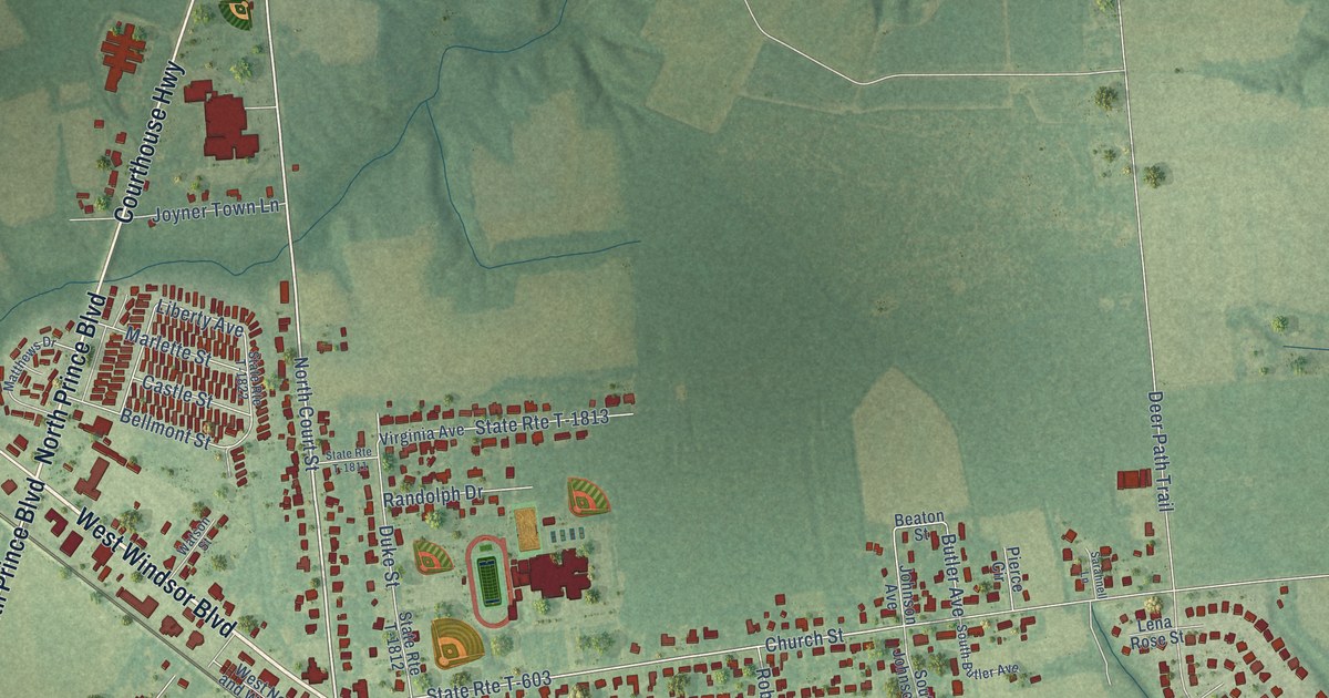 Map of Windsor, Virginia in 2026
