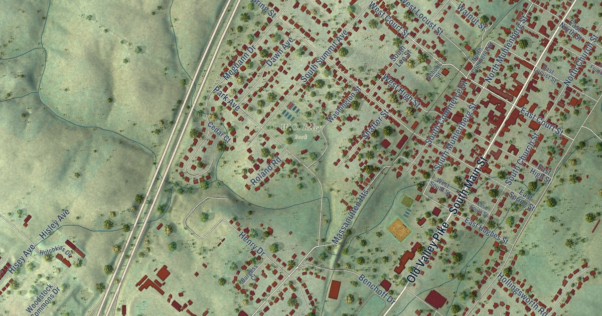Map of Woodstock, Virginia in 2026