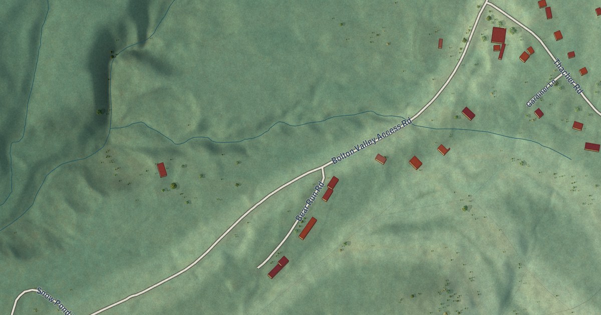 Detailed Map of Bolton Valley, Vermont