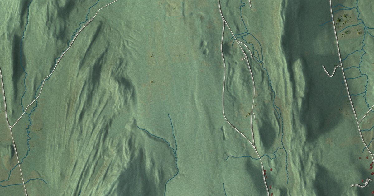Close-up of streets and buildings in Bristol, Vermont