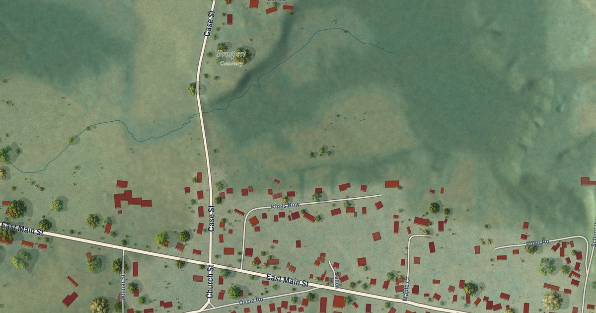 Detailed Map of East Middlebury, Vermont