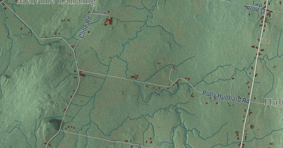 Close-up of streets and buildings in Georgia, Vermont