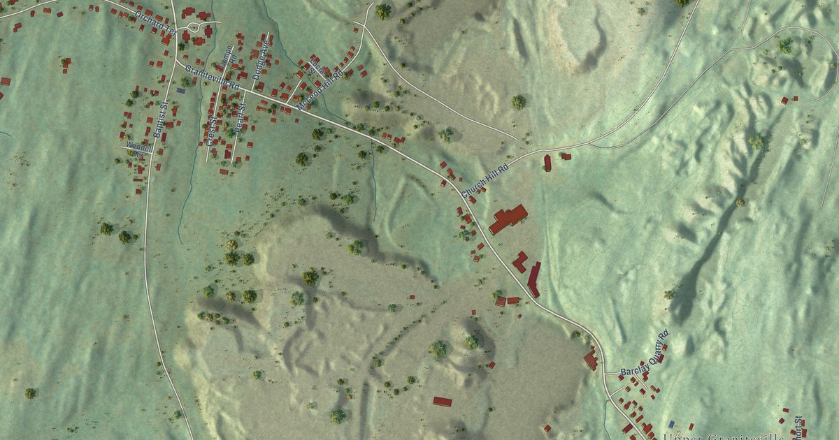 Detailed Map of Graniteville, Vermont