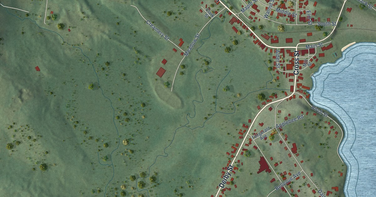 Map of Island Pond, Vermont in 2026