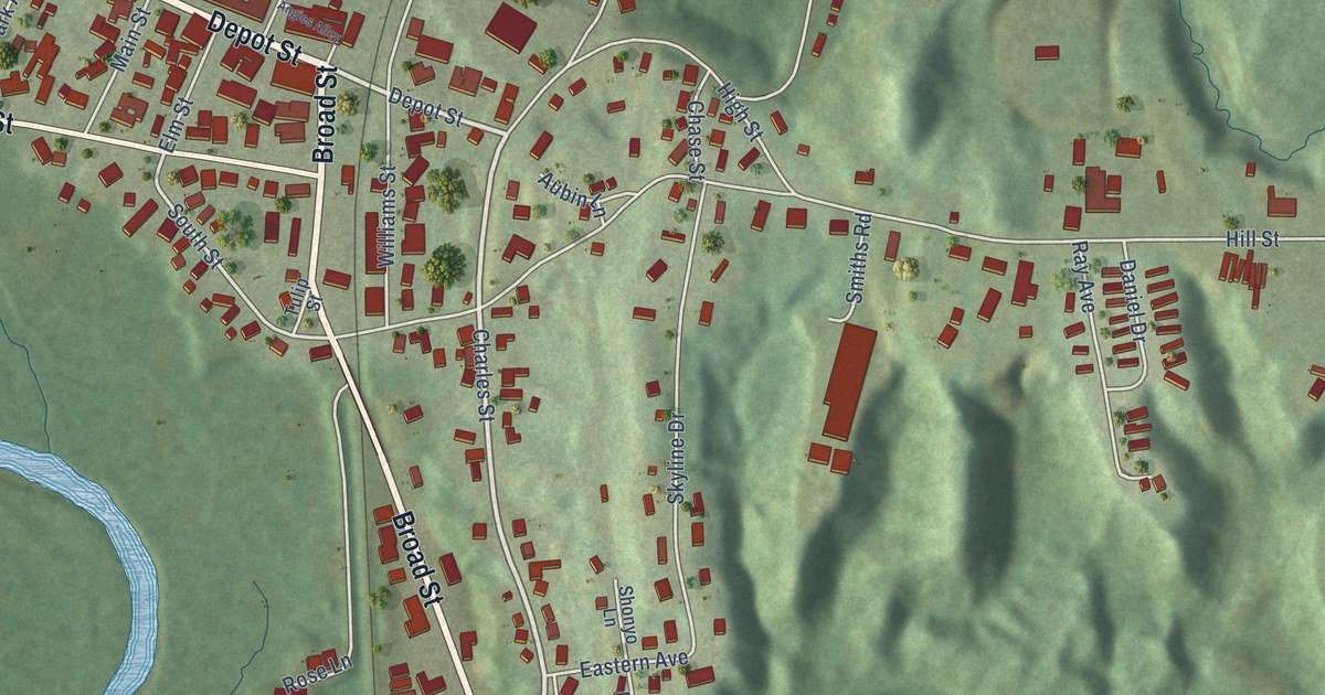 Detailed Map of Lyndonville, Vermont