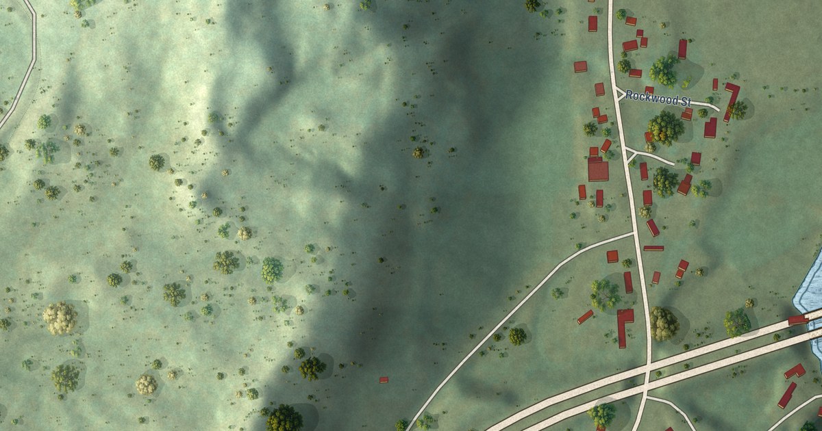Detailed Map of North Hartland, Vermont