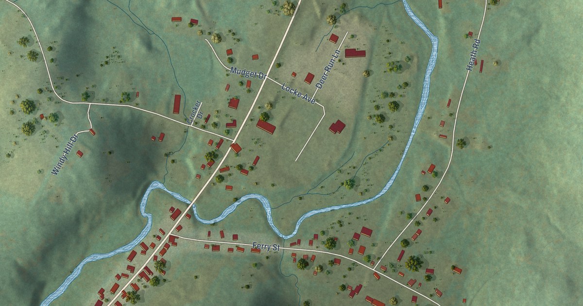 Detailed Map of North Hyde Park, Vermont